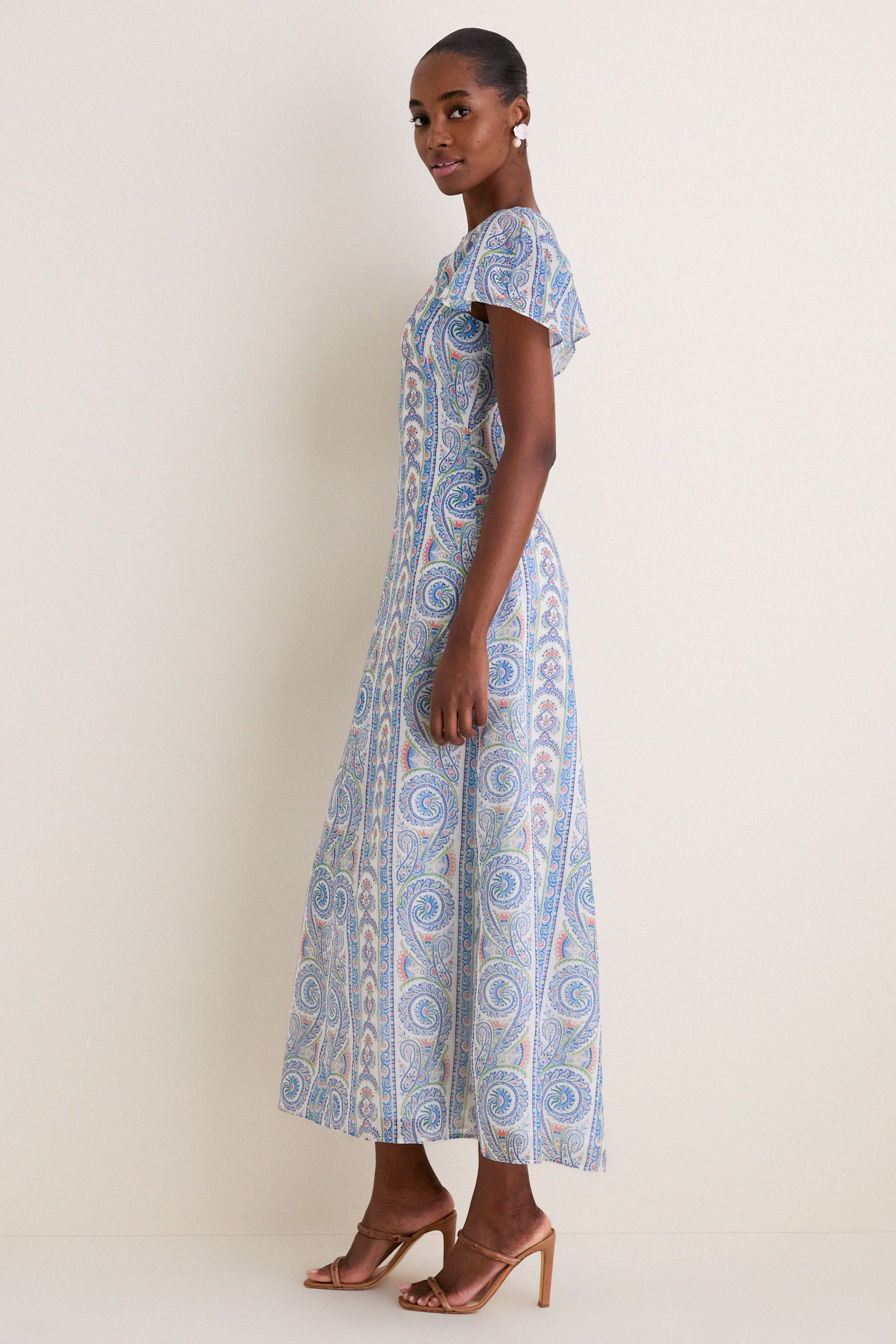 Blue Corsica Paisley Davina Dress