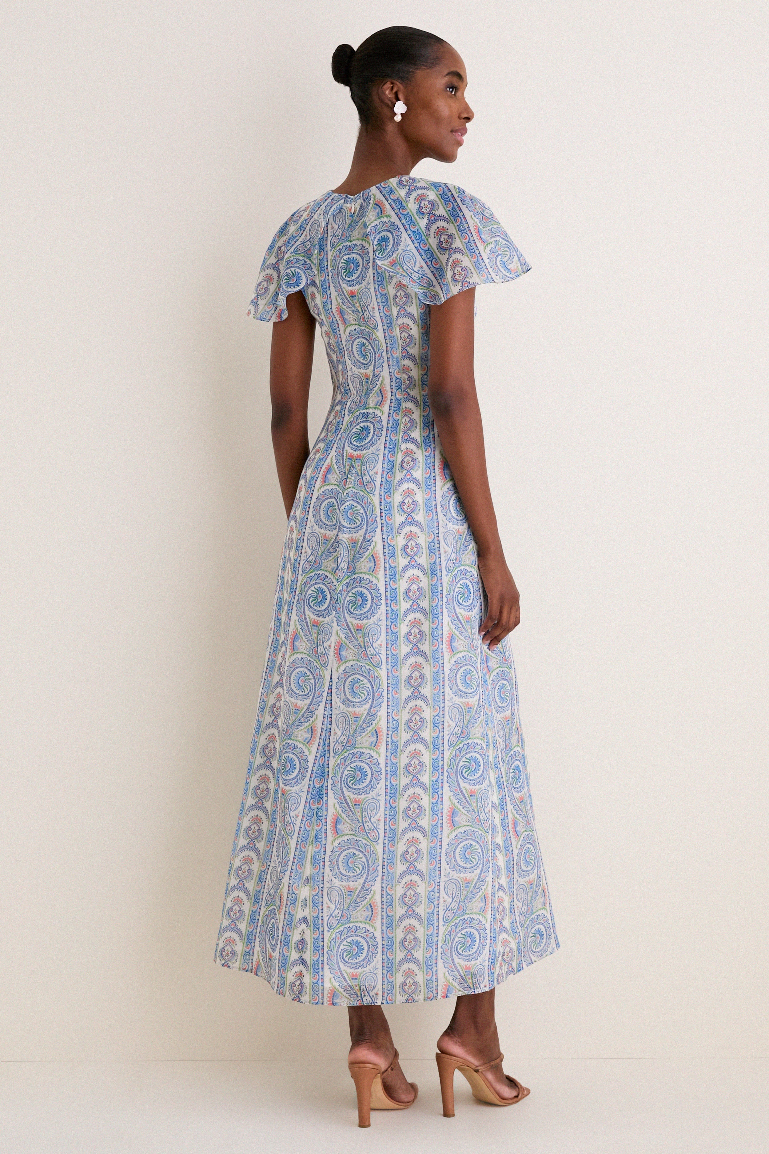 Blue Corsica Paisley Davina Dress