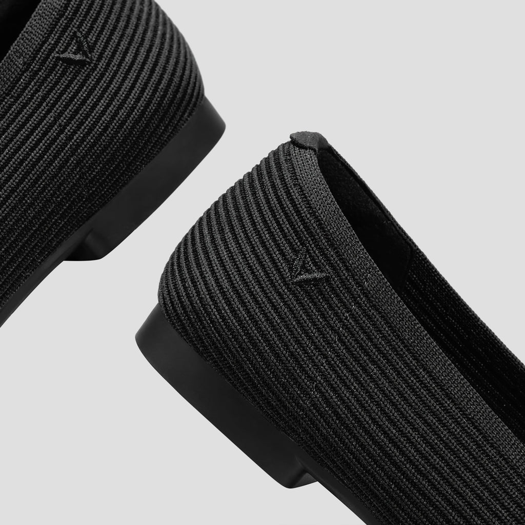 Square-Toe V-Cut Flats (Margot 2.0)