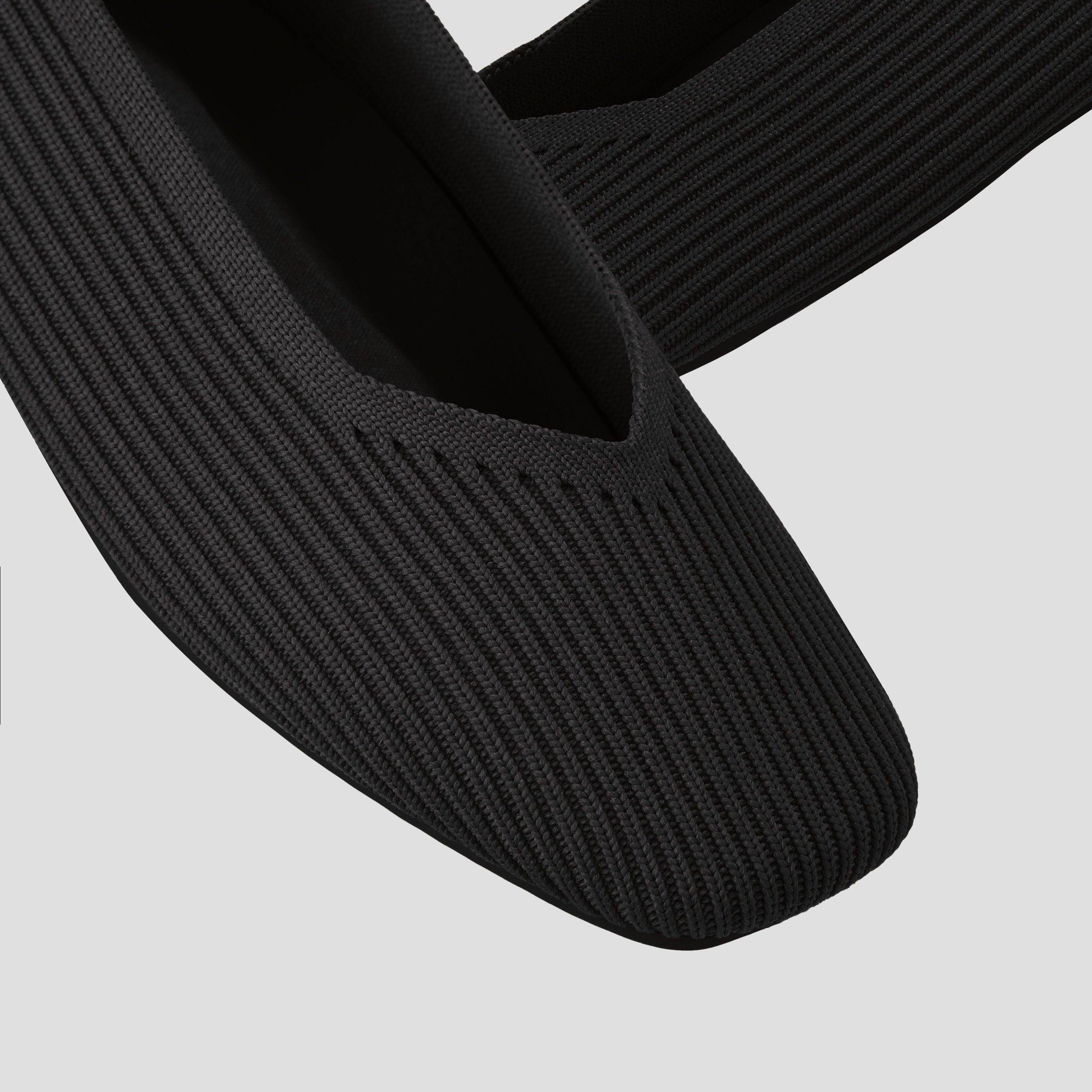 Square-Toe V-Cut Flats (Margot 2.0)