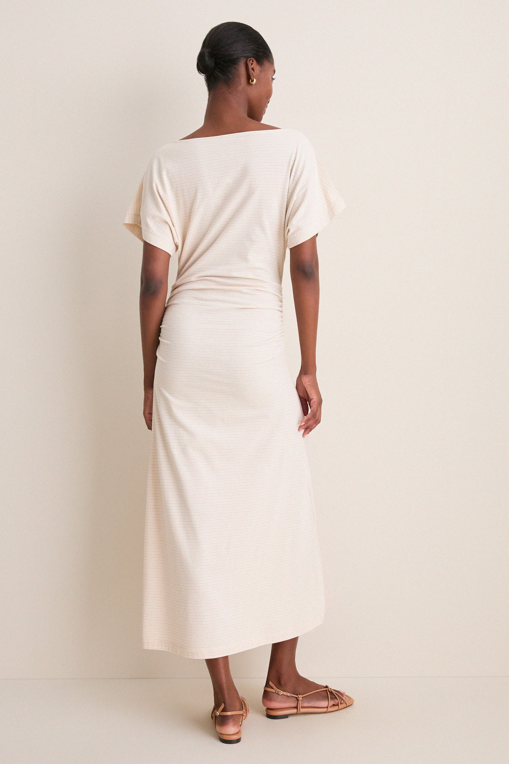 Cream Stripe Jersey Cassia Dress