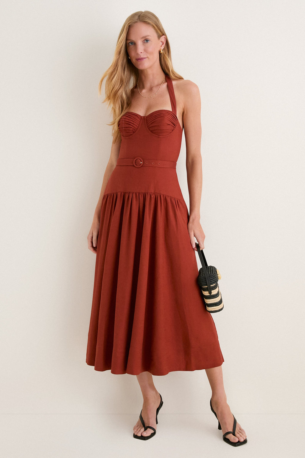 Rust Katinka Midi Dress