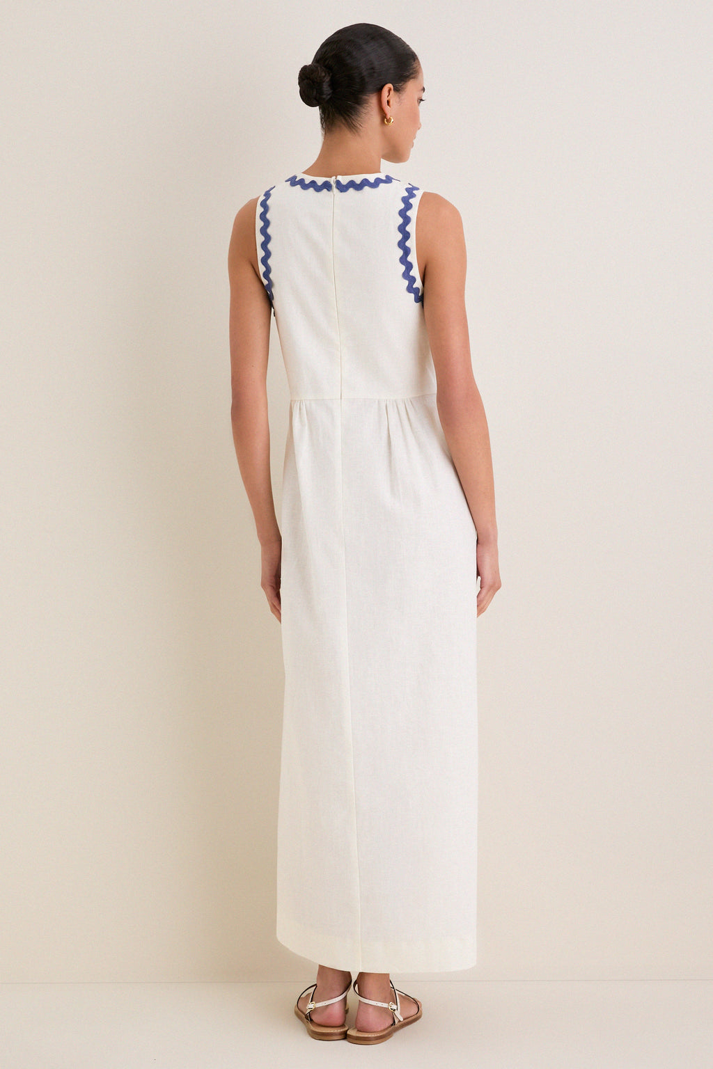 Ivory Ric Rac Tie Brocks Dress