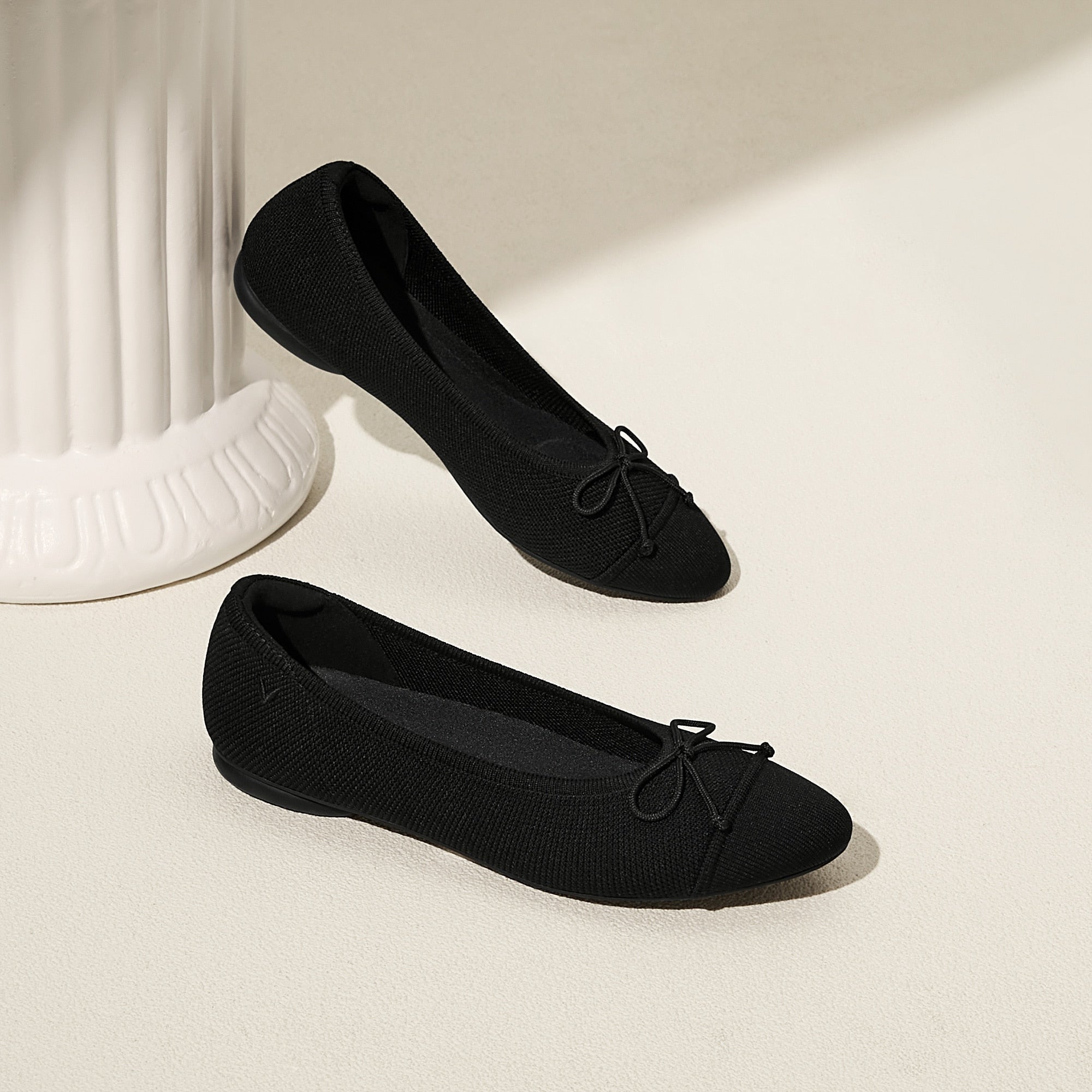 Almond-Toe Bow Flats (Tiana)