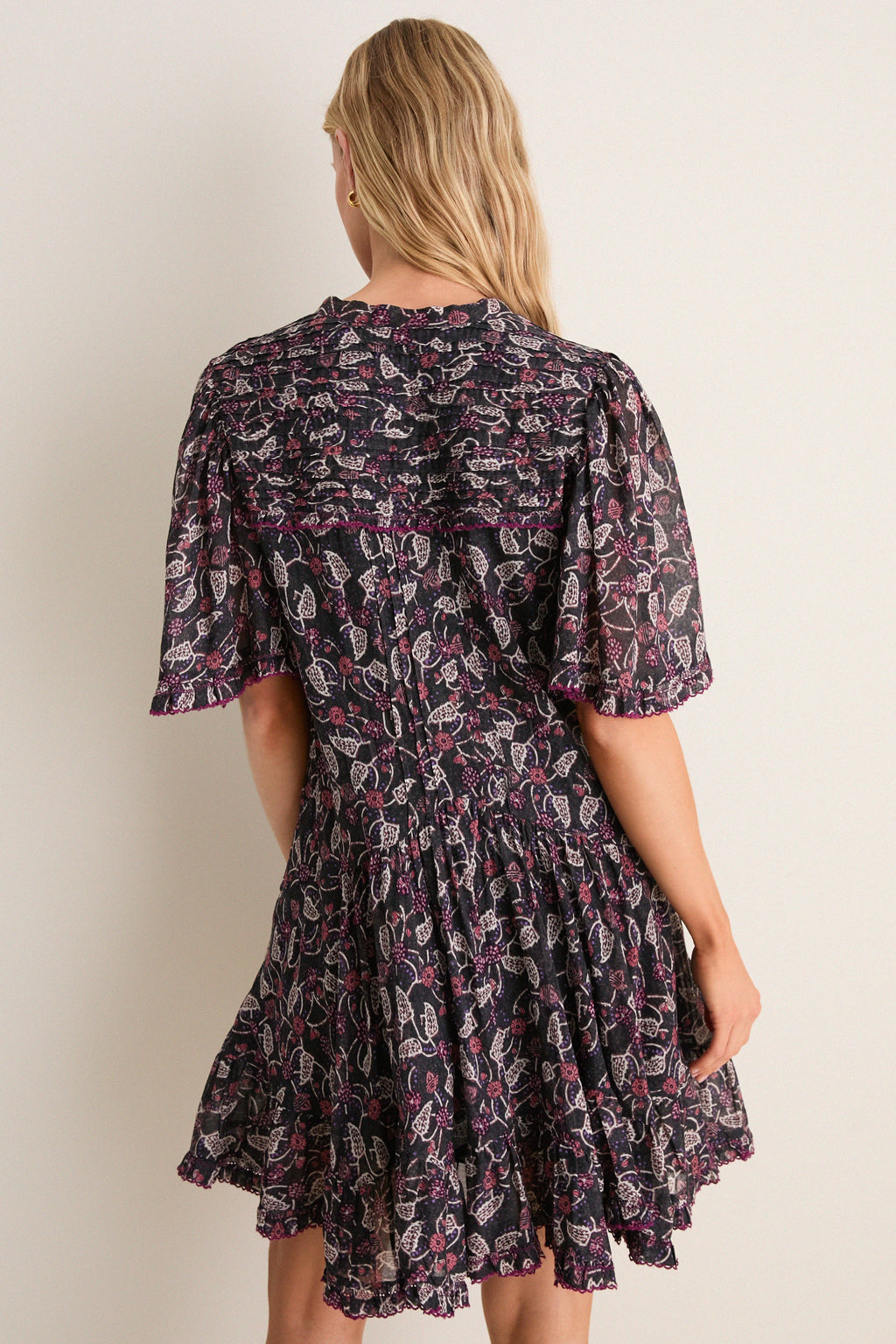 Black and Raspberry Daynia Dress