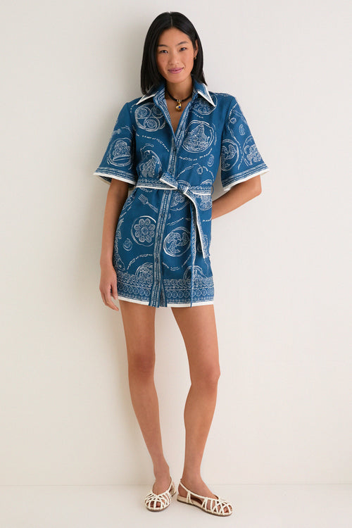 Blue Lucky Mini Dress