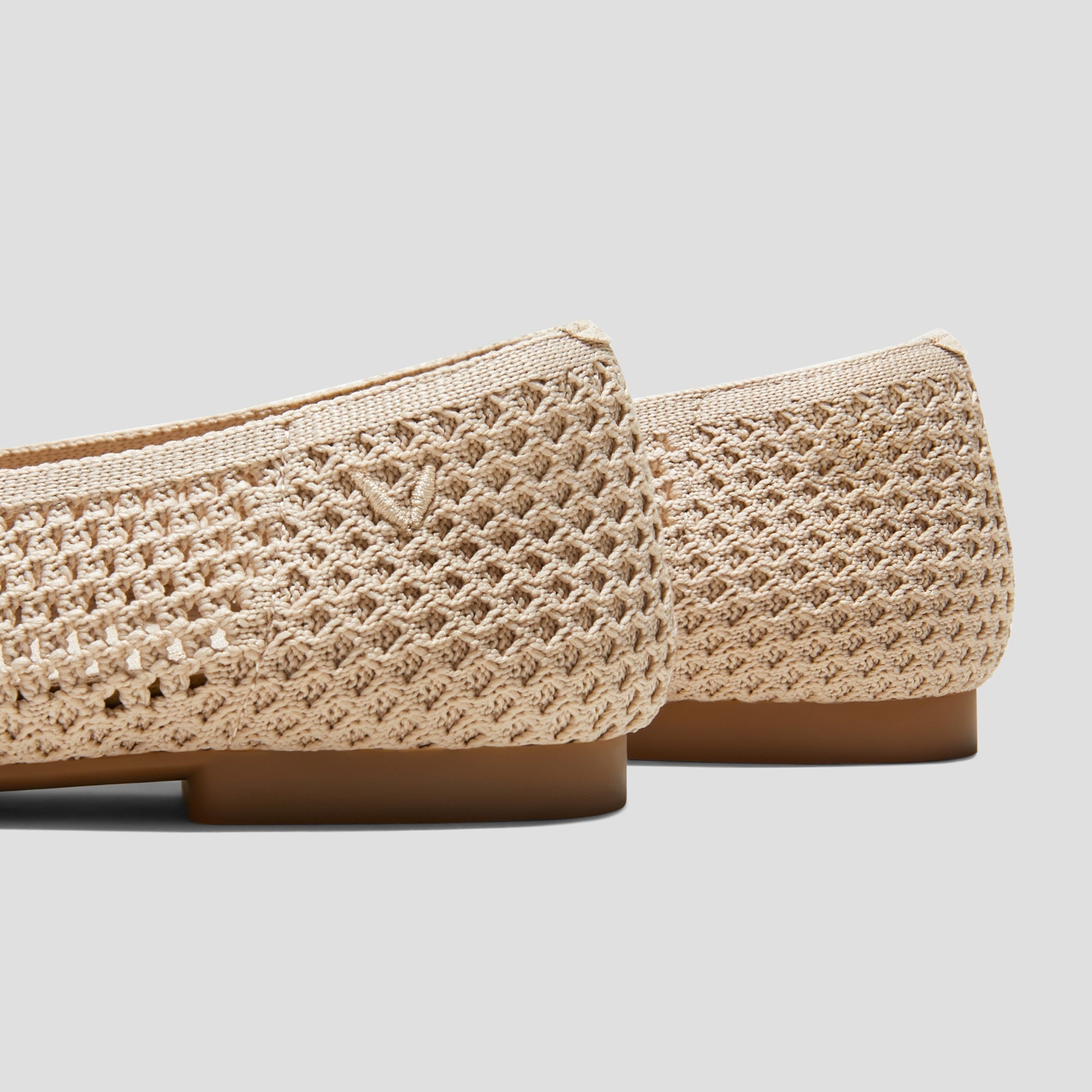Square-Toe V-Cut Mesh Flats (Margot 2.0)