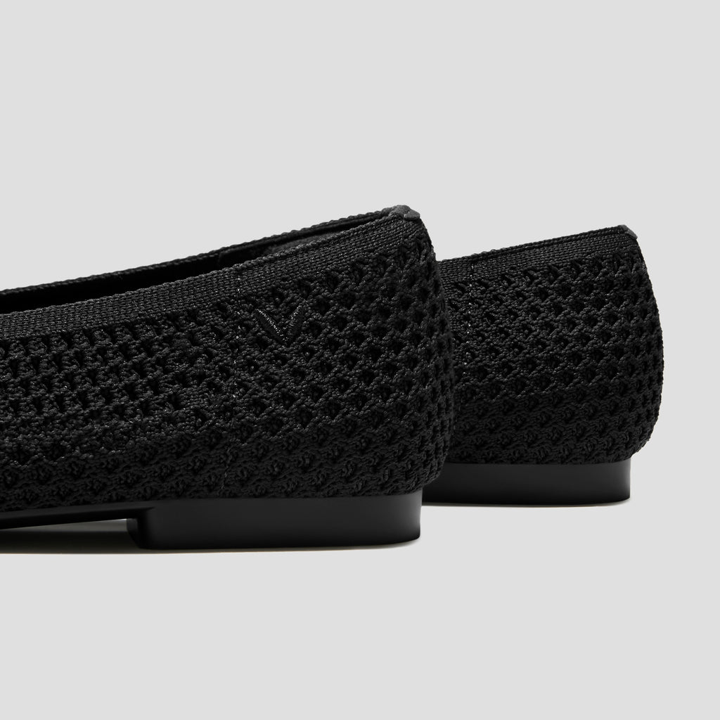 Square-Toe V-Cut Mesh Flats (Margot™ 2.0)