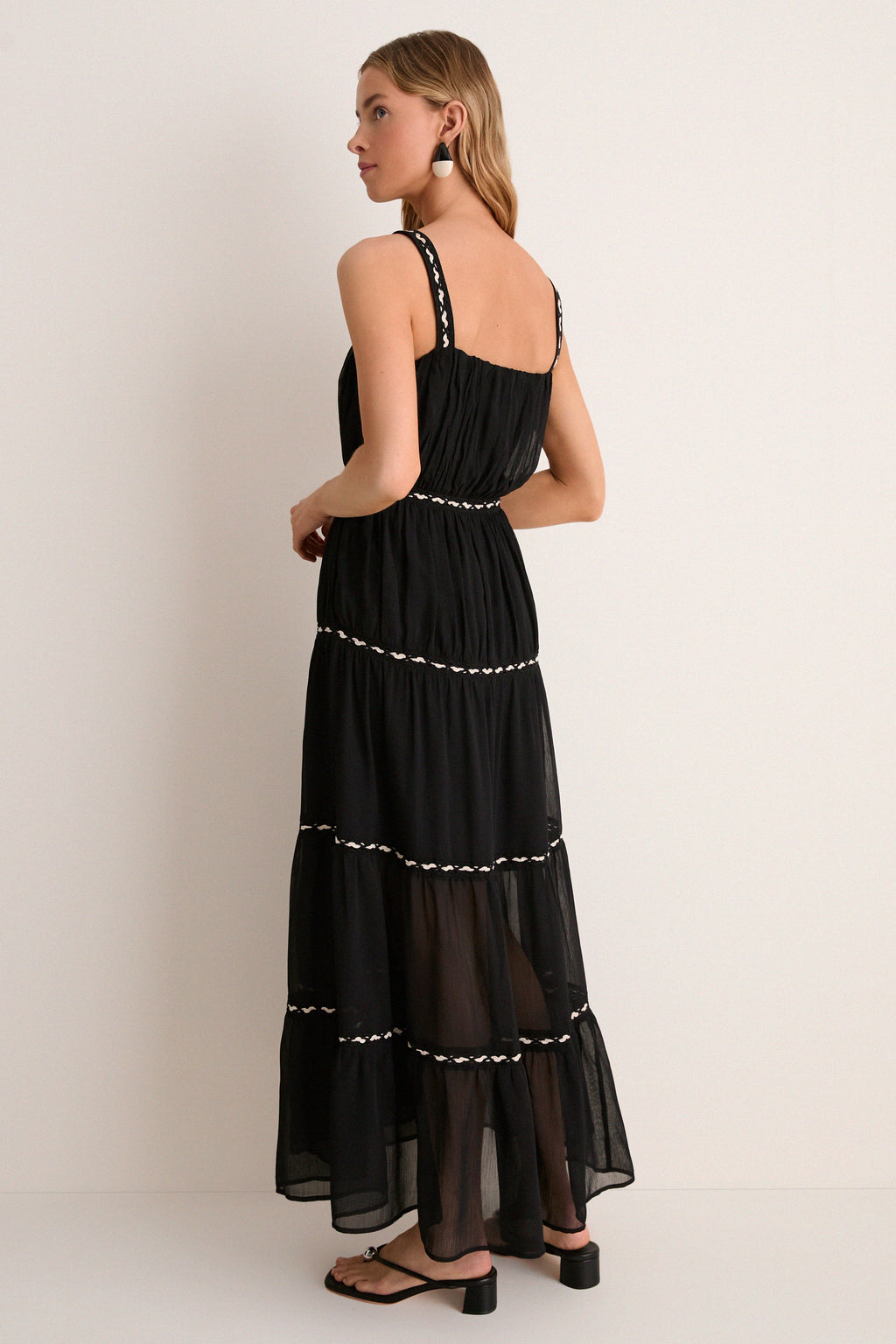 Black Smocked Ric Rac Sabina Dress