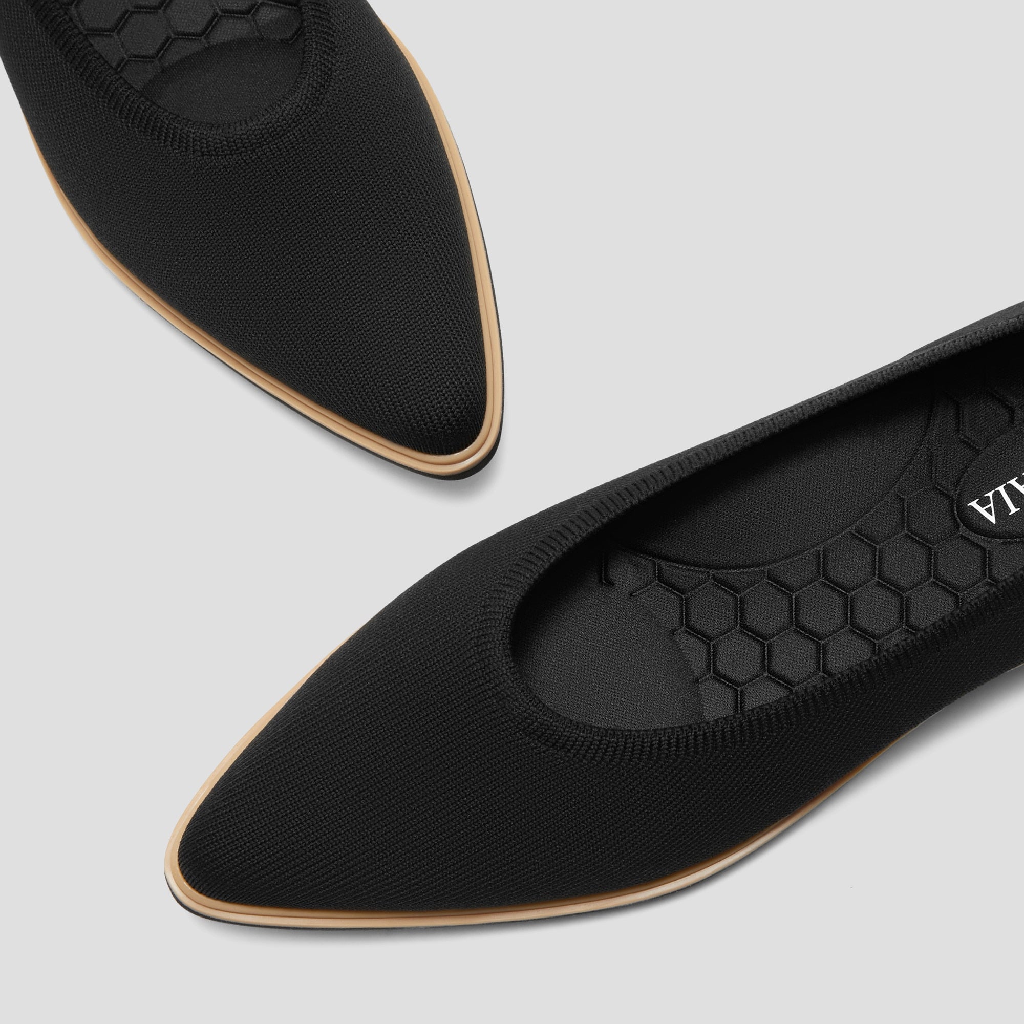 Pointed-Toe All-Day Standing Flats (Veronica)