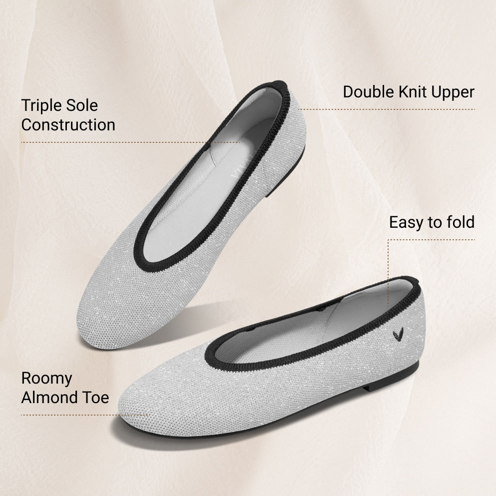 Almond-Toe Nude Flats (Nubia)