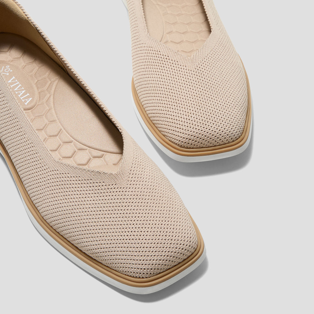 Square-Toe All-Day Standing Flats (Mabel)