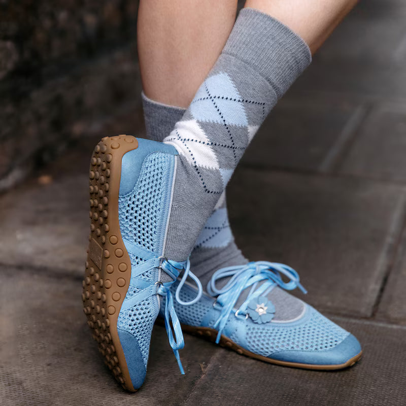 Square-Toe Hybrid Mesh Mary Janes (Cecily)