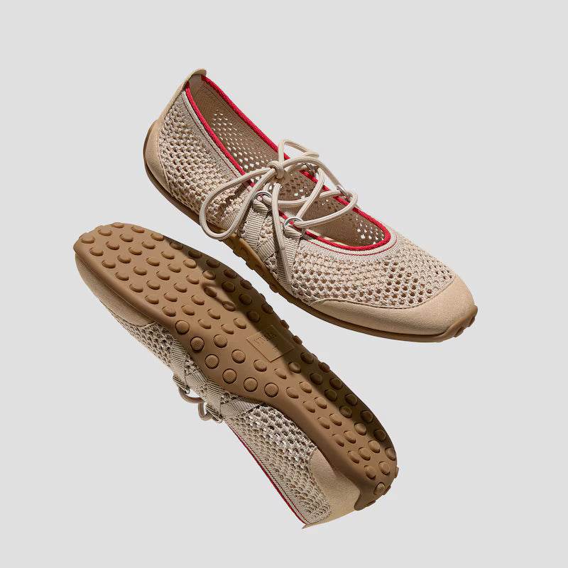 Square-Toe Hybrid Mesh Mary Janes (Cecily)