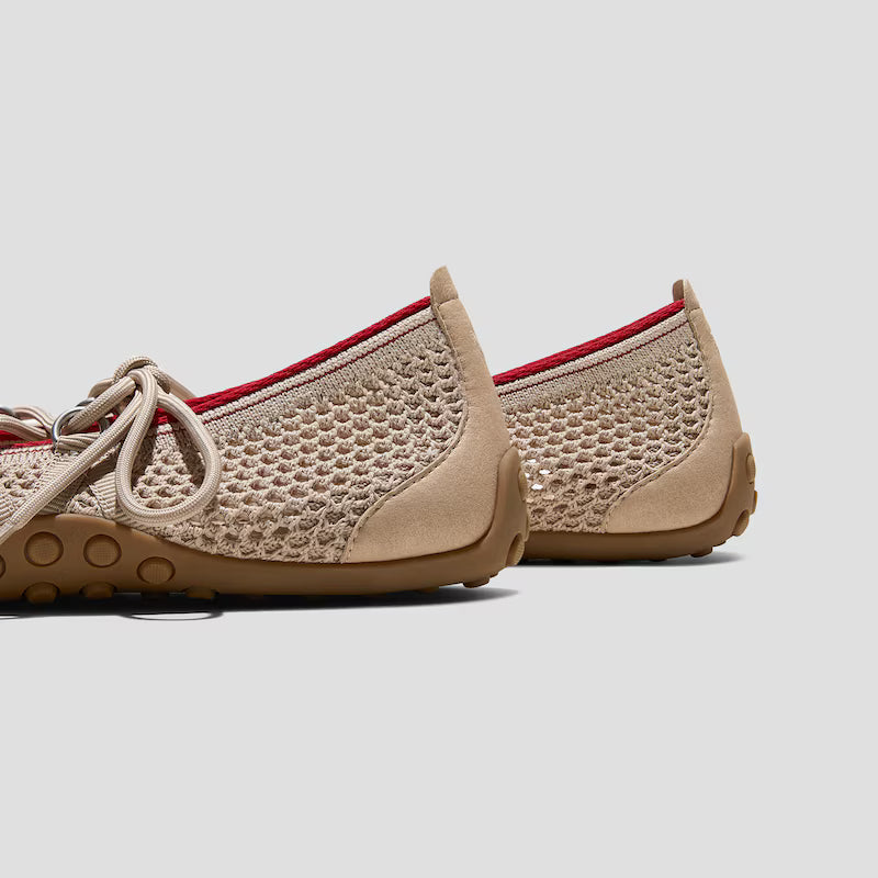 Square-Toe Hybrid Mesh Mary Janes (Cecily)