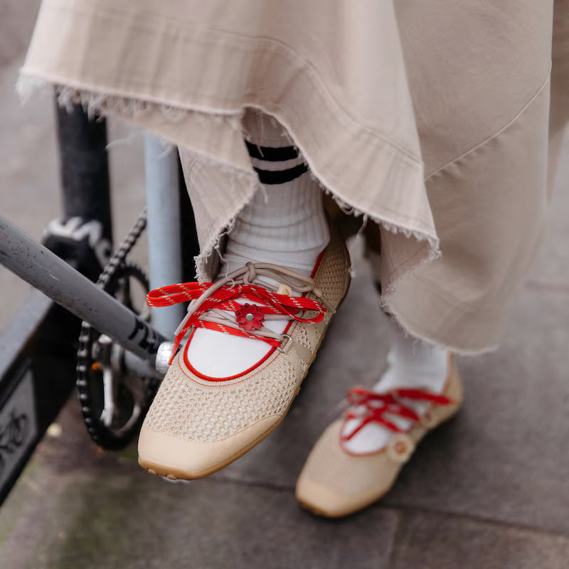 Square-Toe Hybrid Mesh Mary Janes (Cecily)