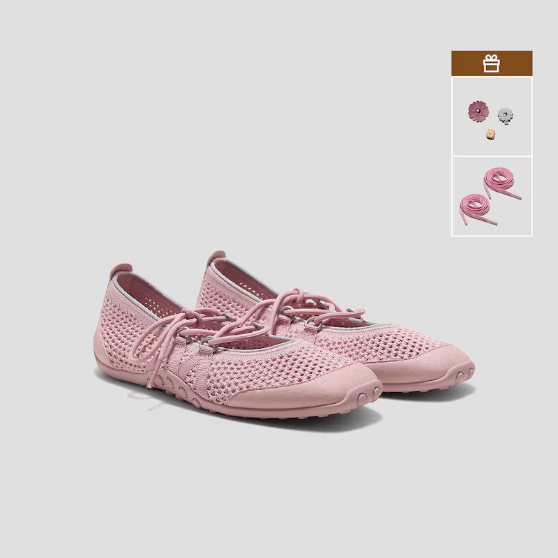 Square-Toe Hybrid Mesh Mary Janes (Cecily)
