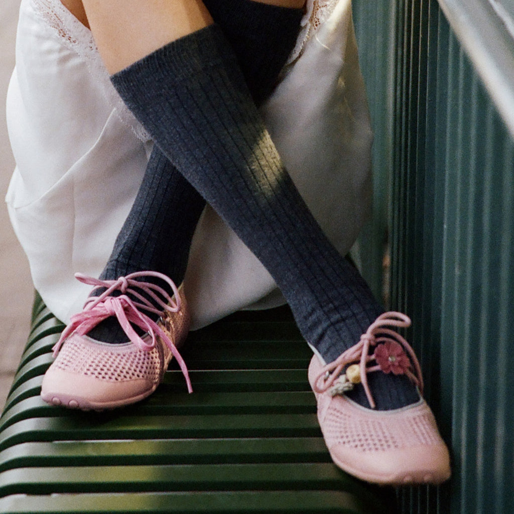 Square-Toe Hybrid Mesh Mary Janes (Cecily)