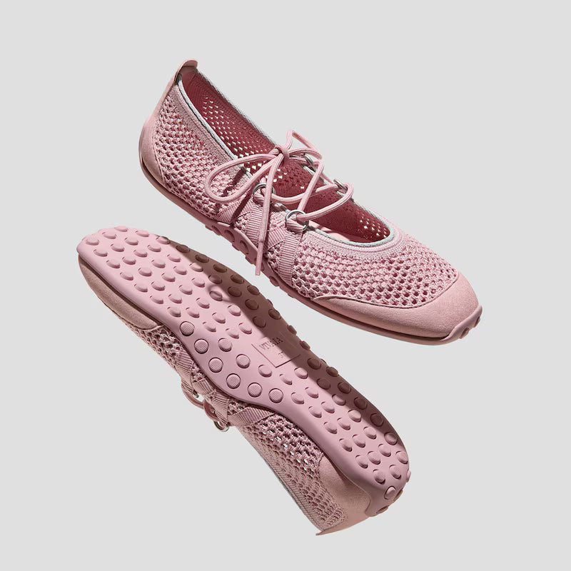 Square-Toe Hybrid Mesh Mary Janes (Cecily)