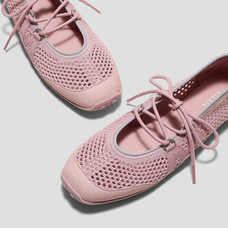 Square-Toe Hybrid Mesh Mary Janes (Cecily)