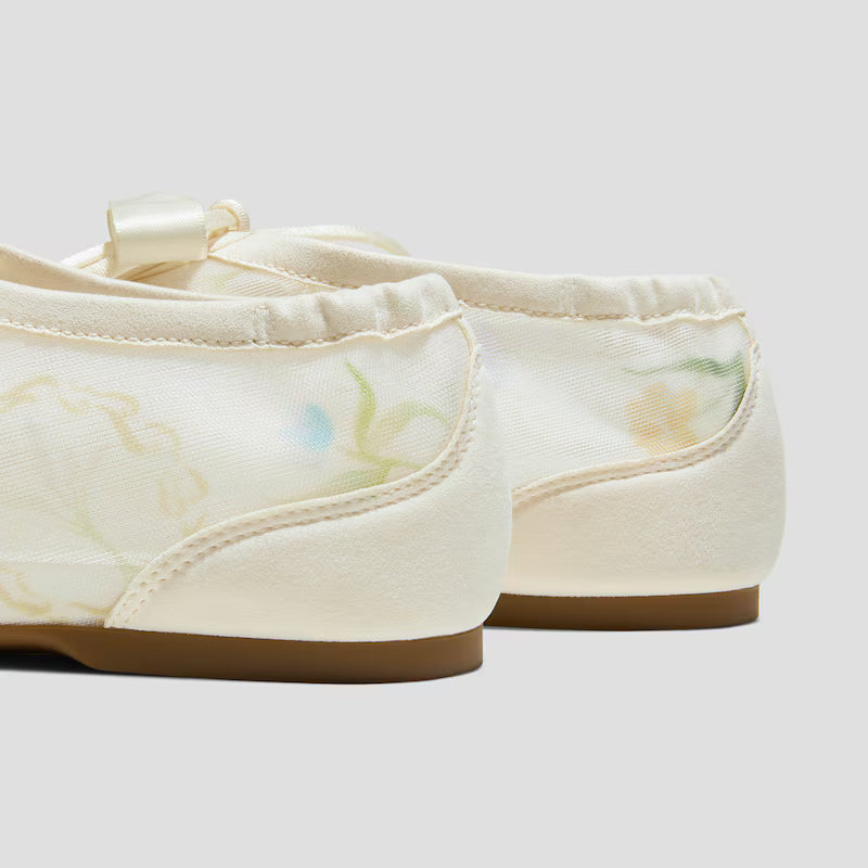 Healing Garden｜Square-Toe Lace-Up Sneakerinas (Cristina)