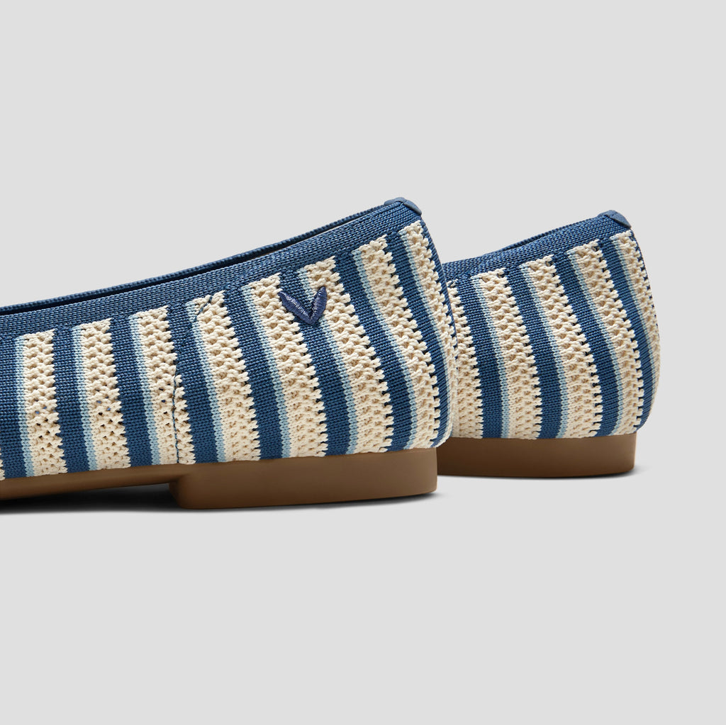 Square-Toe V-Cut Flats (Margot 2.0)