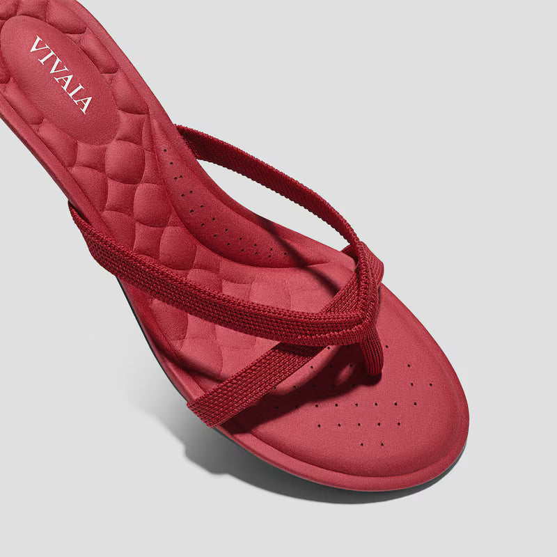 Round-Toe Kitten-Heel Sandals (Emeline)