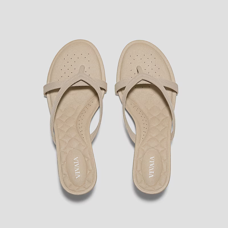 Round-Toe Kitten-Heel Sandals (Emeline)