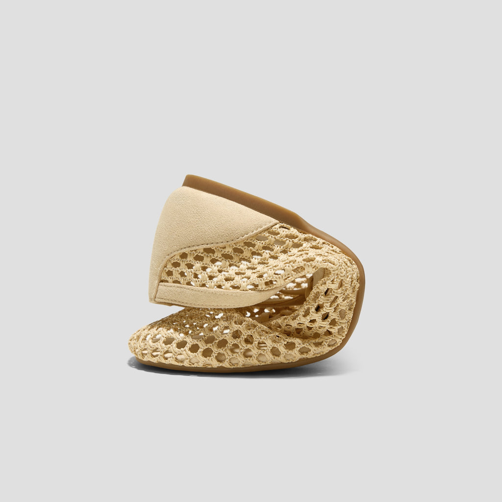 Square-Toe Mesh Flats (Carey)