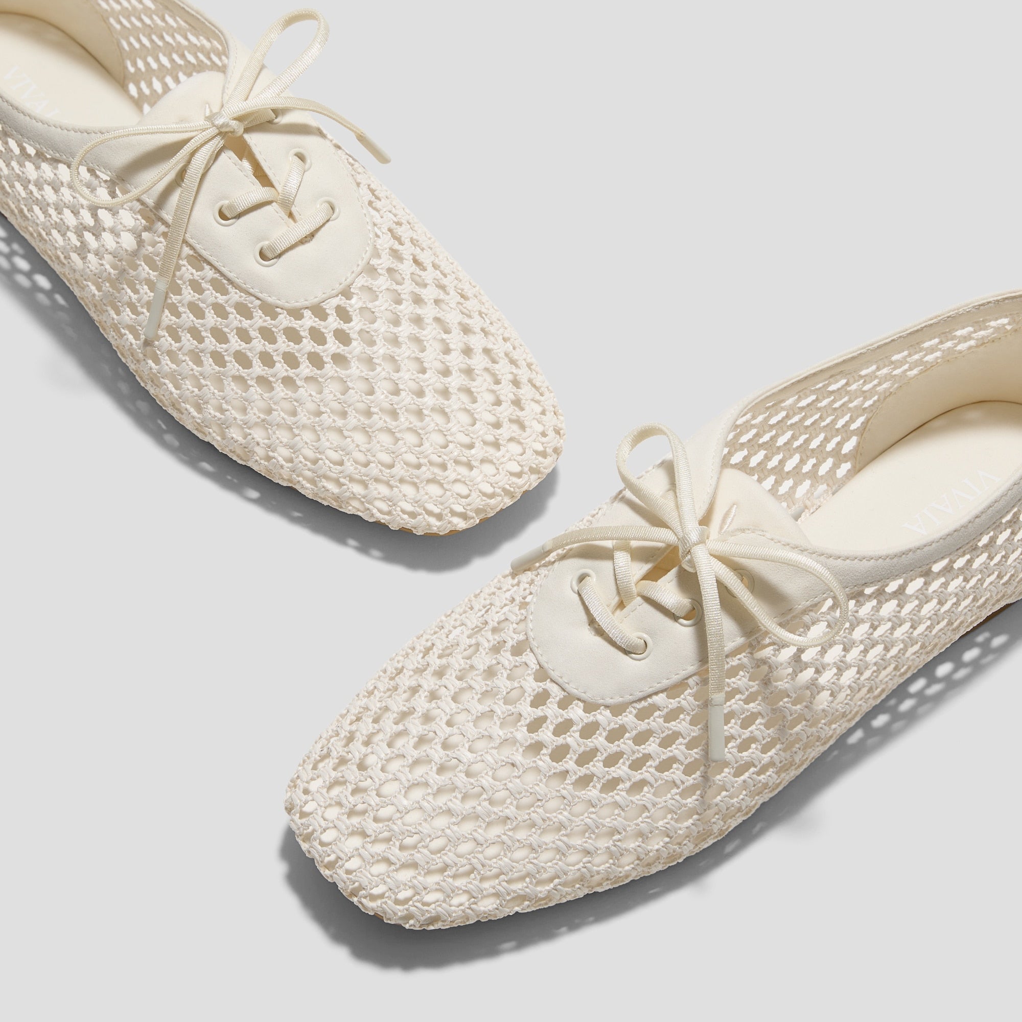 Square-Toe Mesh Flats (Carey)
