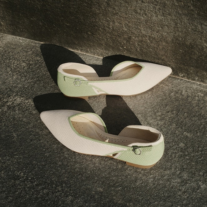 Pointed-Toe D'Orsay Flats (Malory)