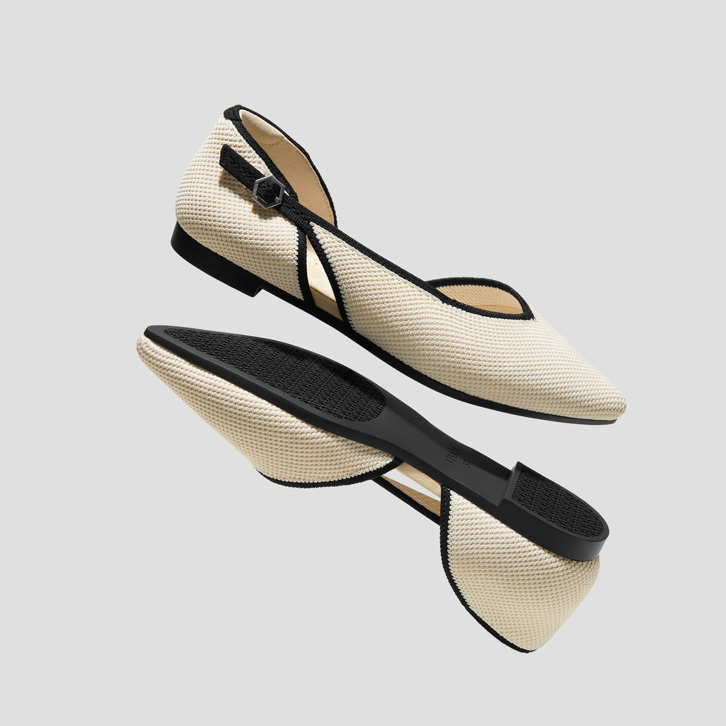 Pointed-Toe D'Orsay Flats (Malory)