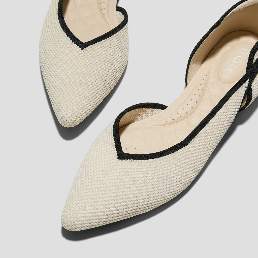 Pointed-Toe D'Orsay Flats (Malory)