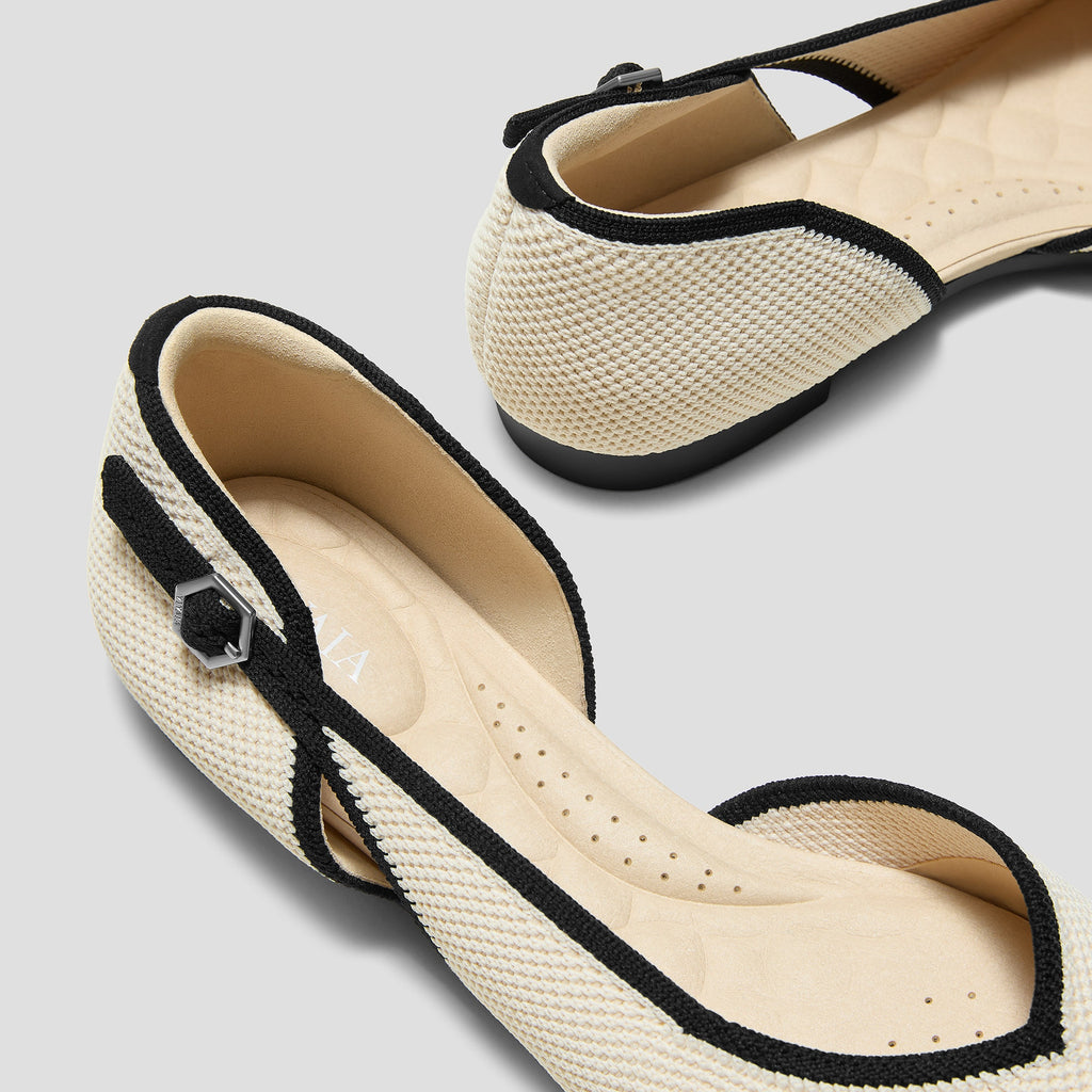 Pointed-Toe D'Orsay Flats (Malory)