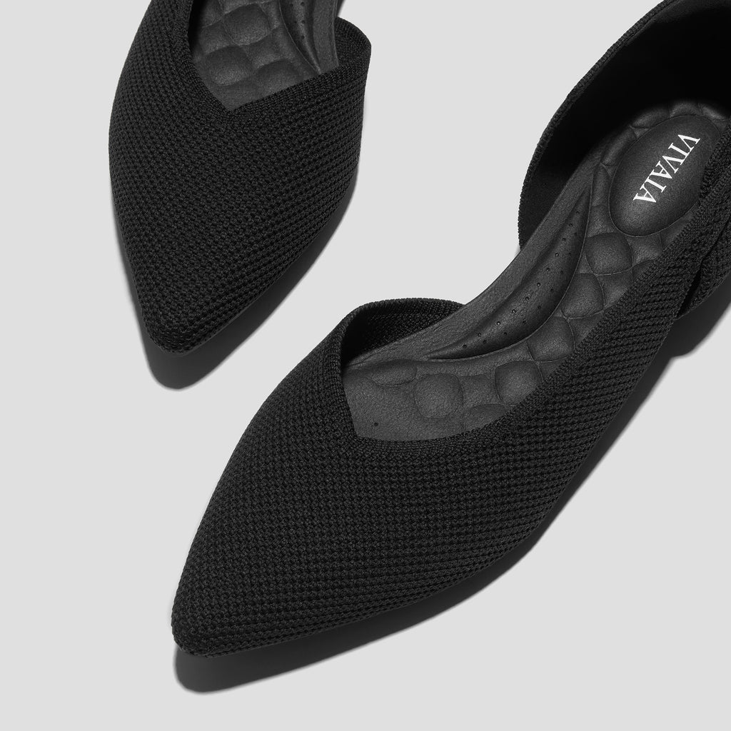 Pointed-Toe D'Orsay Flats (Malory)