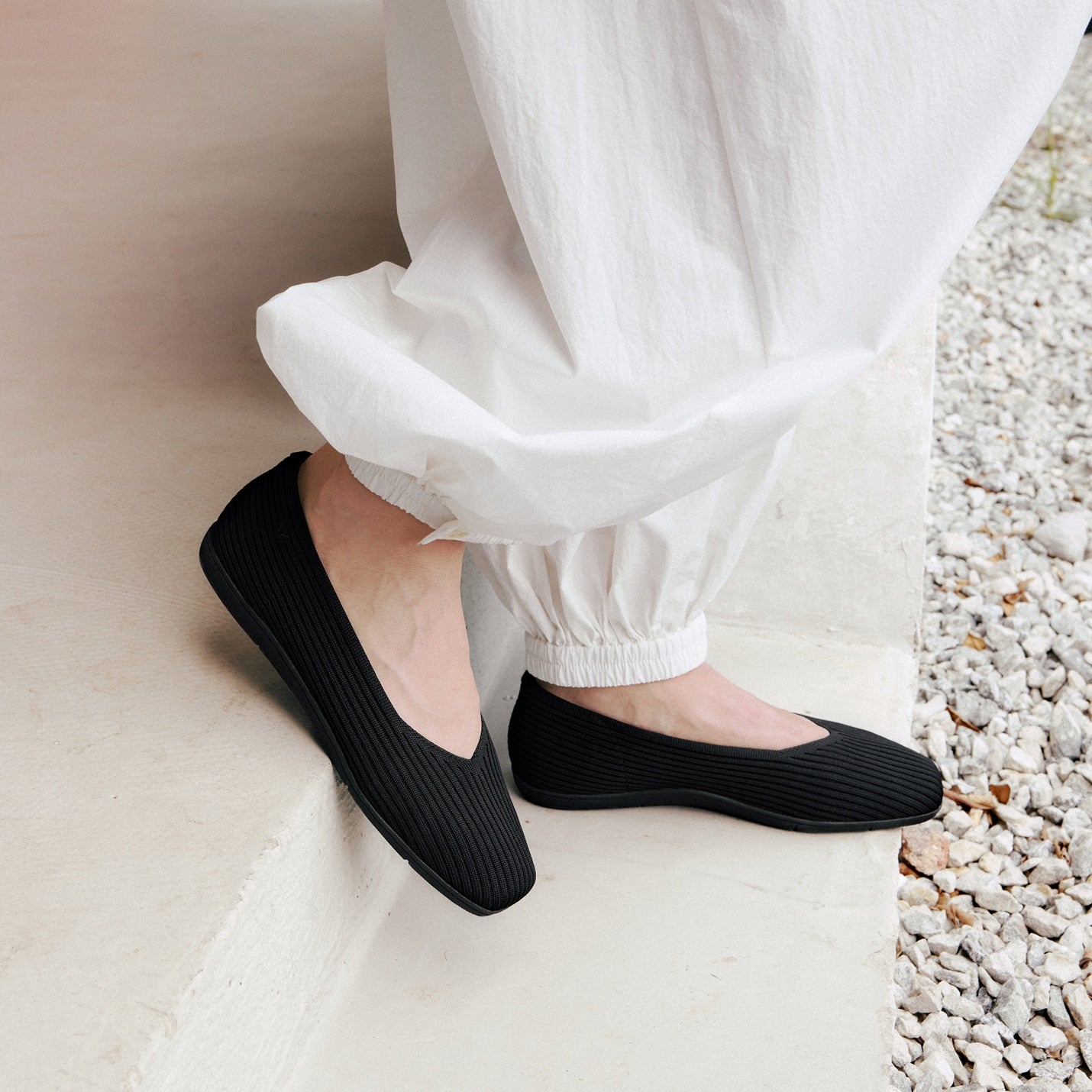 Margot Lightweight Square-Toe Flats (Margot Walker Air)