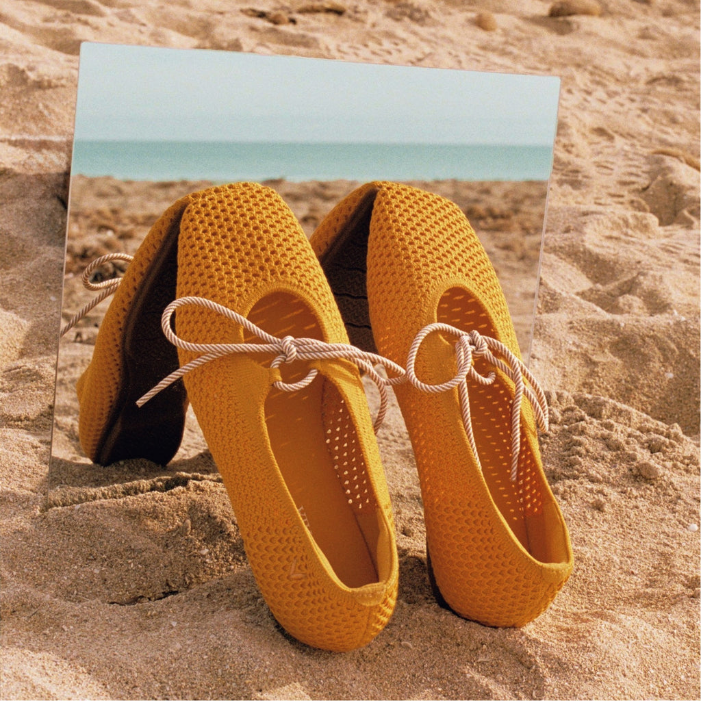 Margot Square-Toe Mesh Flats (Makayla)