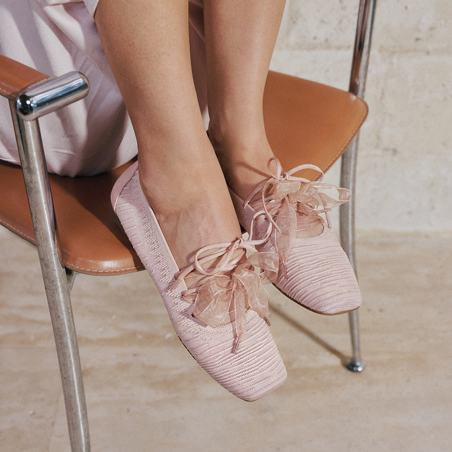 Square-Toe Lace-Up Mary Janes (Miley)