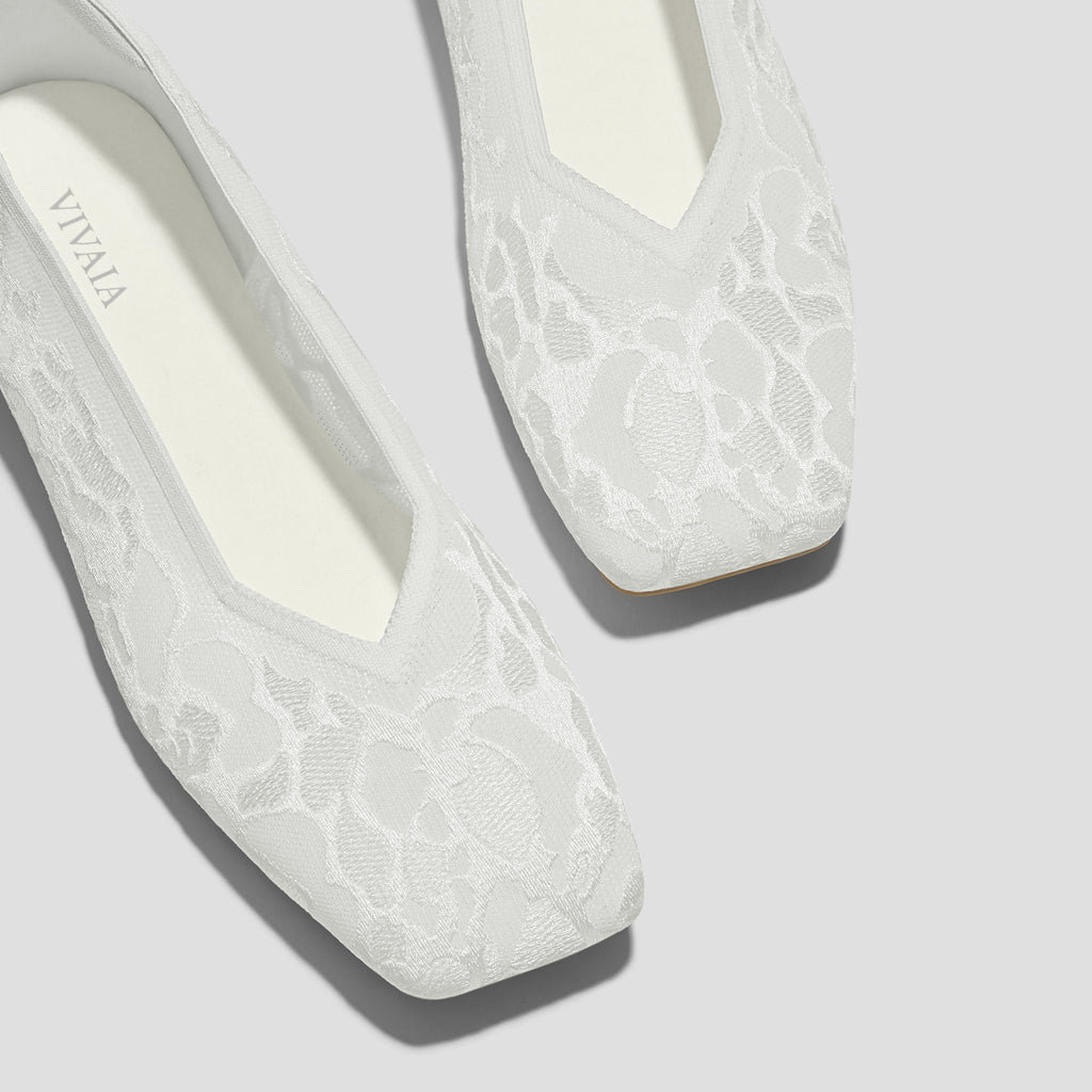 Square-Toe V-Cut Flats (Margot 3.0)
