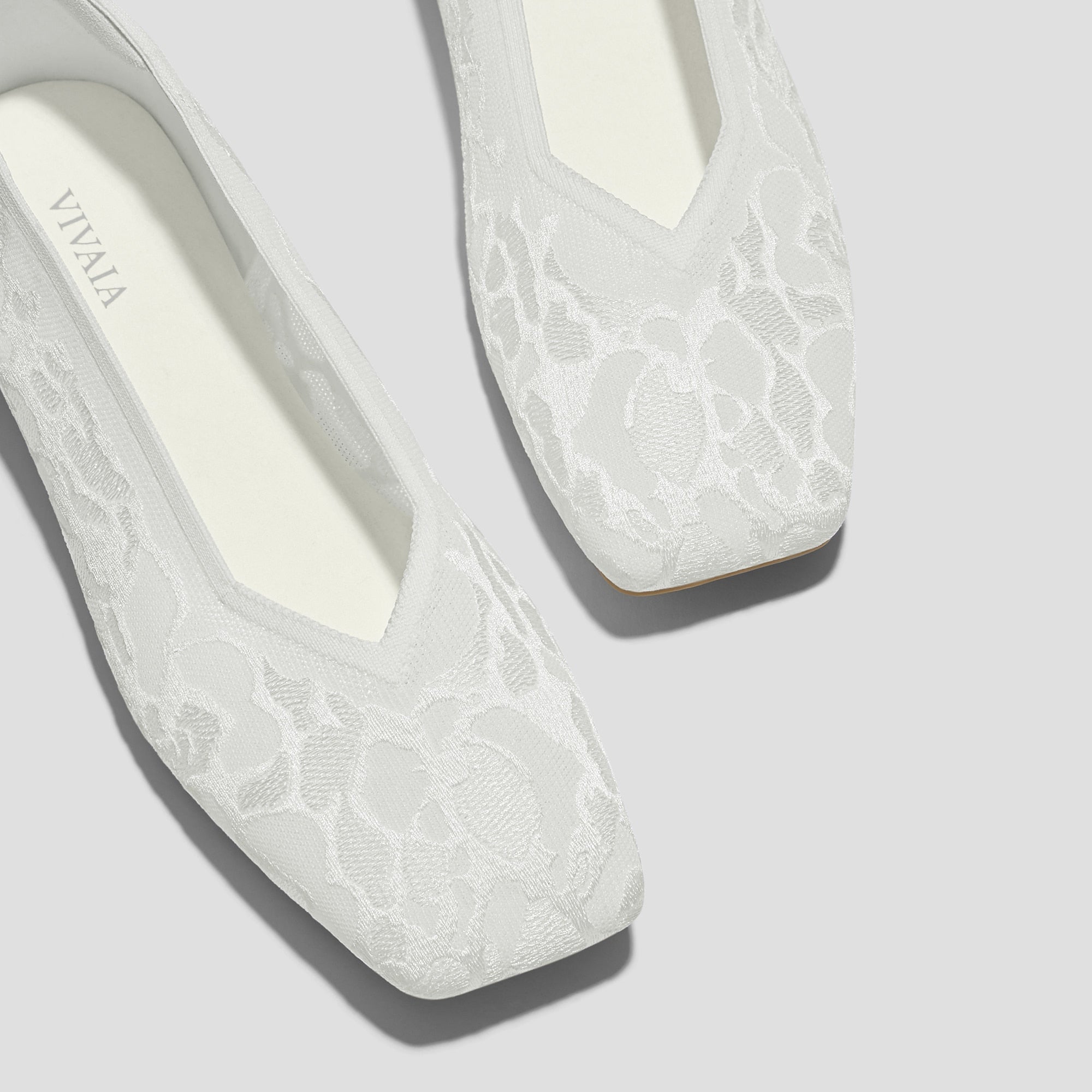 Square-Toe V-Cut Flats (Margot 3.0)