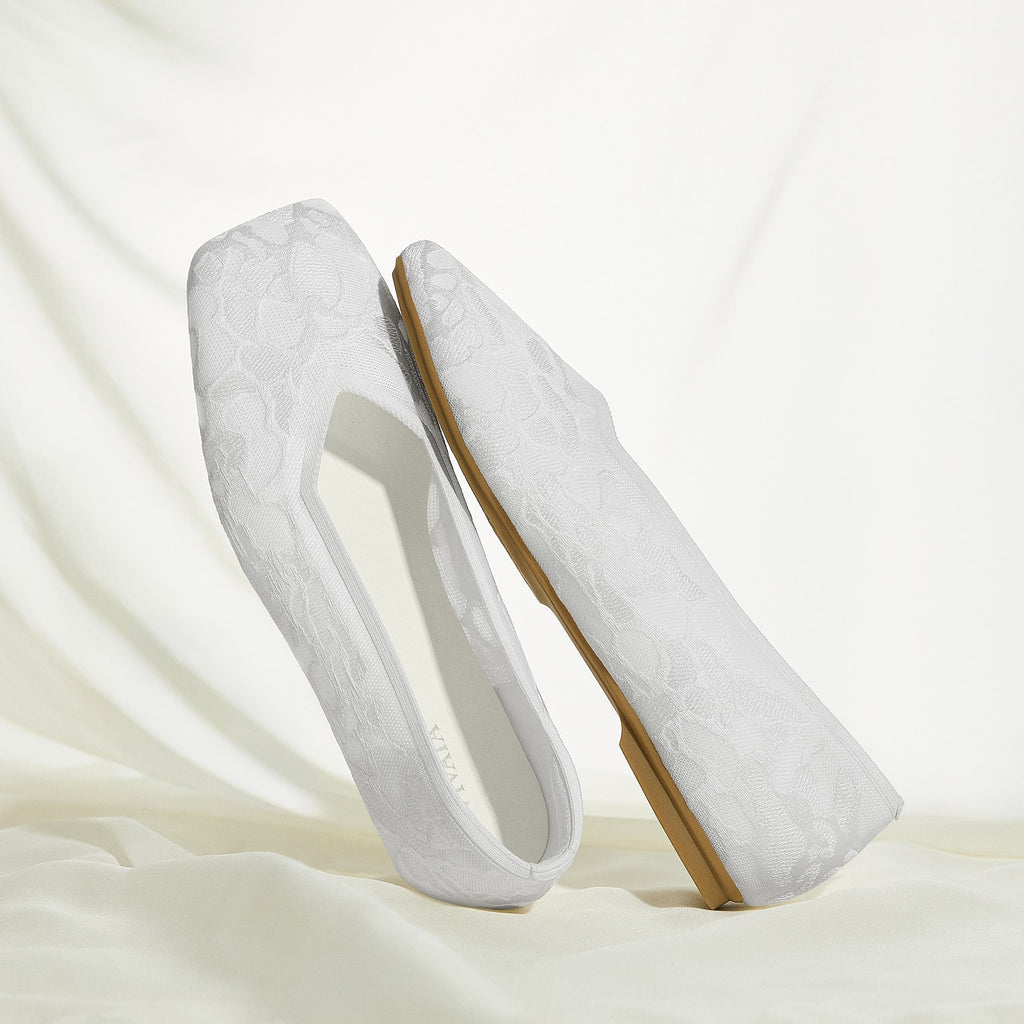 Square-Toe V-Cut Flats (Margot 3.0)