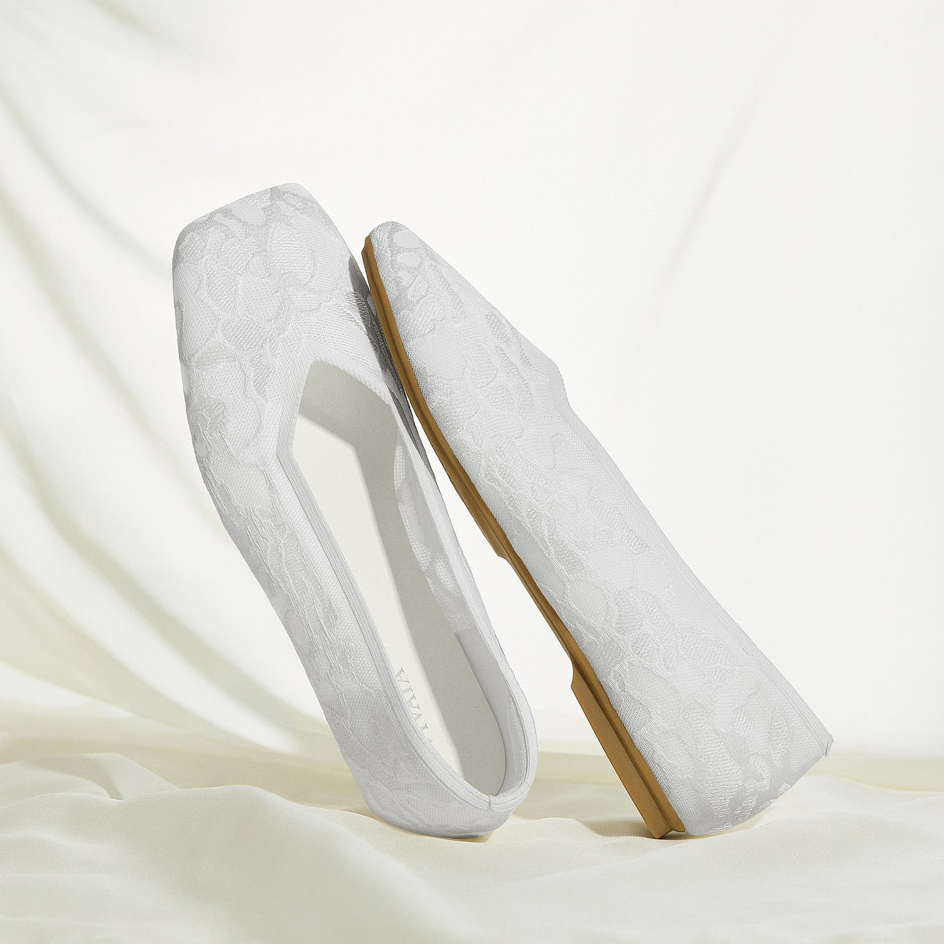 Square-Toe V-Cut Flats (Margot 3.0)