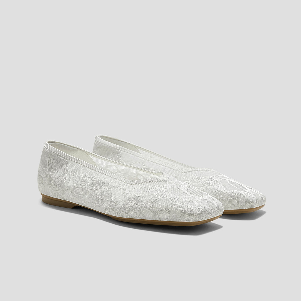Square-Toe V-Cut Flats (Margot 3.0)