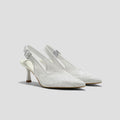 Pointed-Toe Lace Reborn™ Slingback Heels (Addison)
