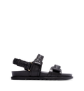 Cygnet Black Leather Chunky Sandals