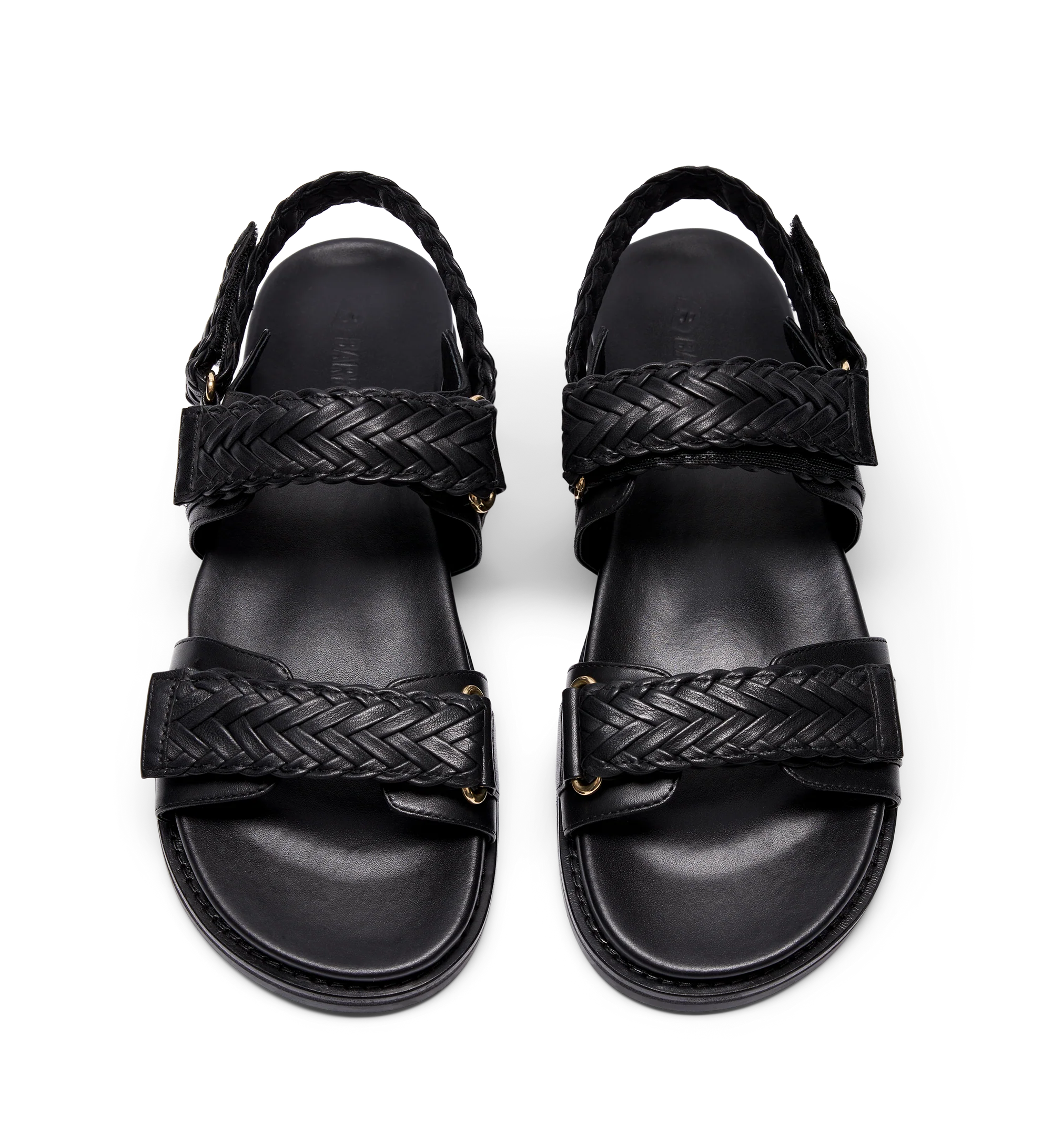 Cygnet Black Leather Chunky Sandals