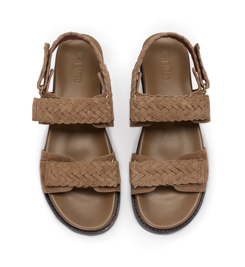 Cygnet Coffee Tan Suede Chunky Sandals
