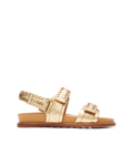 Cygent Gold Leather Chunky Sandals