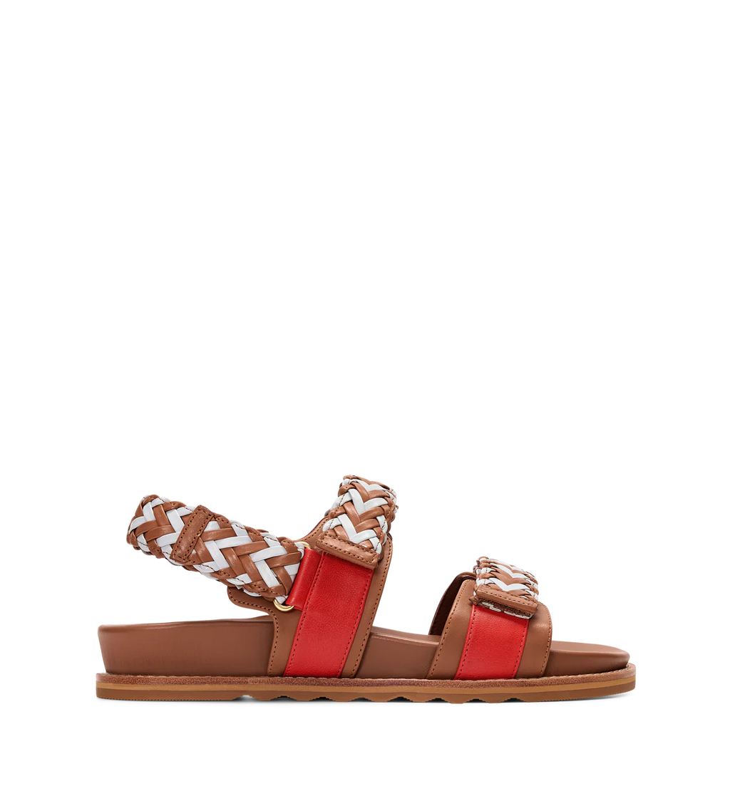 Cygnet Ice Blue Mix Leather Chunky Sandals