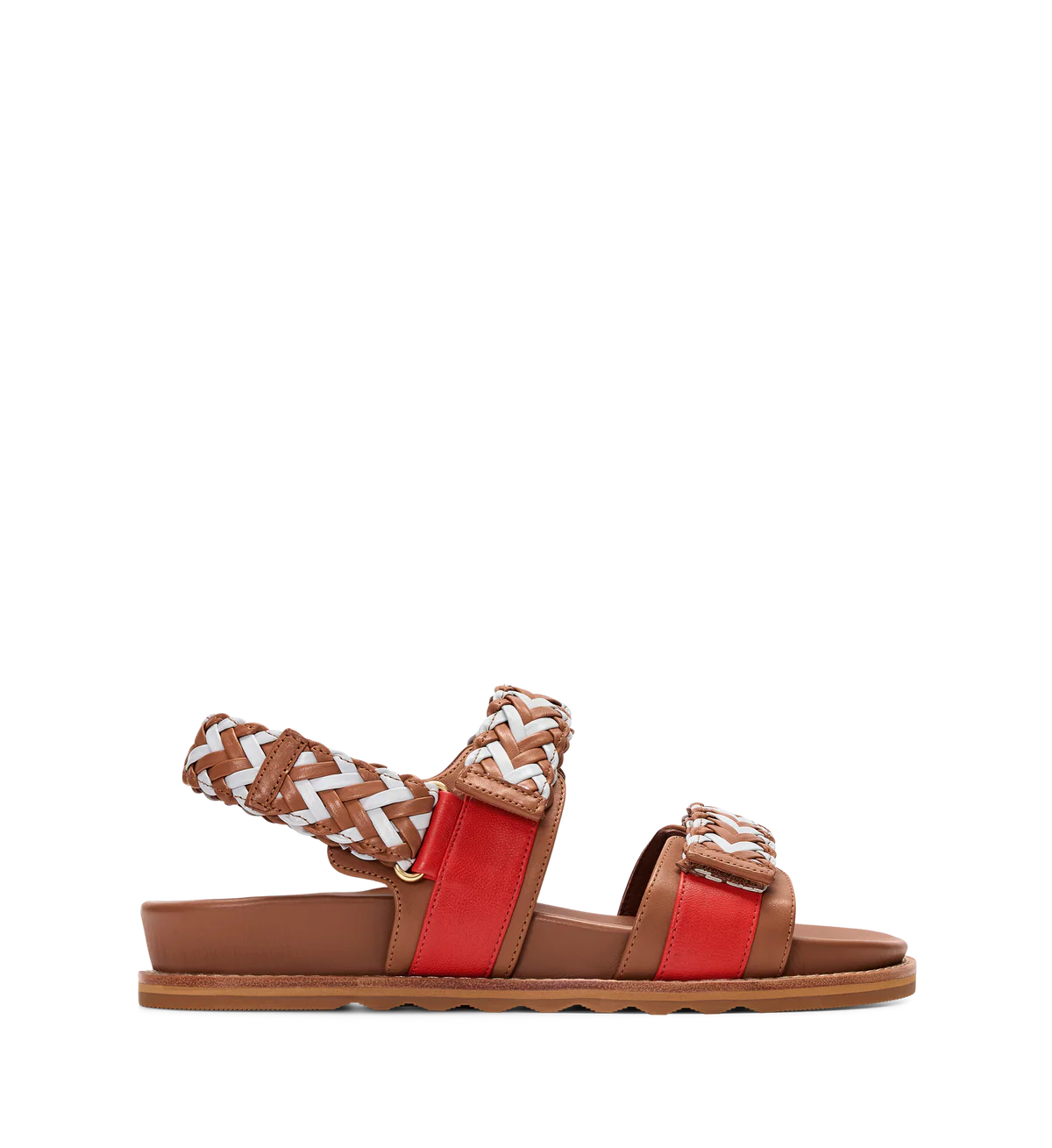 Cygnet Ice Blue Mix Leather Chunky Sandals